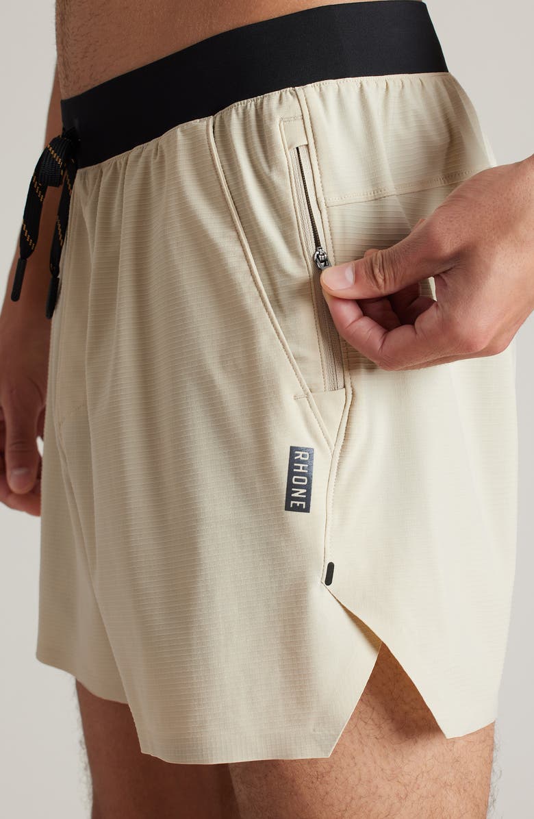 Rhone Invictus 5-Inch Ripstop Shorts, Alternate, color, Sandstone
