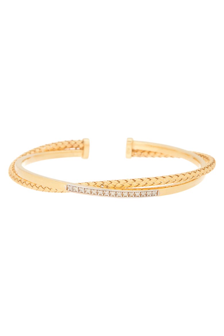 Diamond Bangle Bracelet - 0.13ct., Main, color, YELLOW