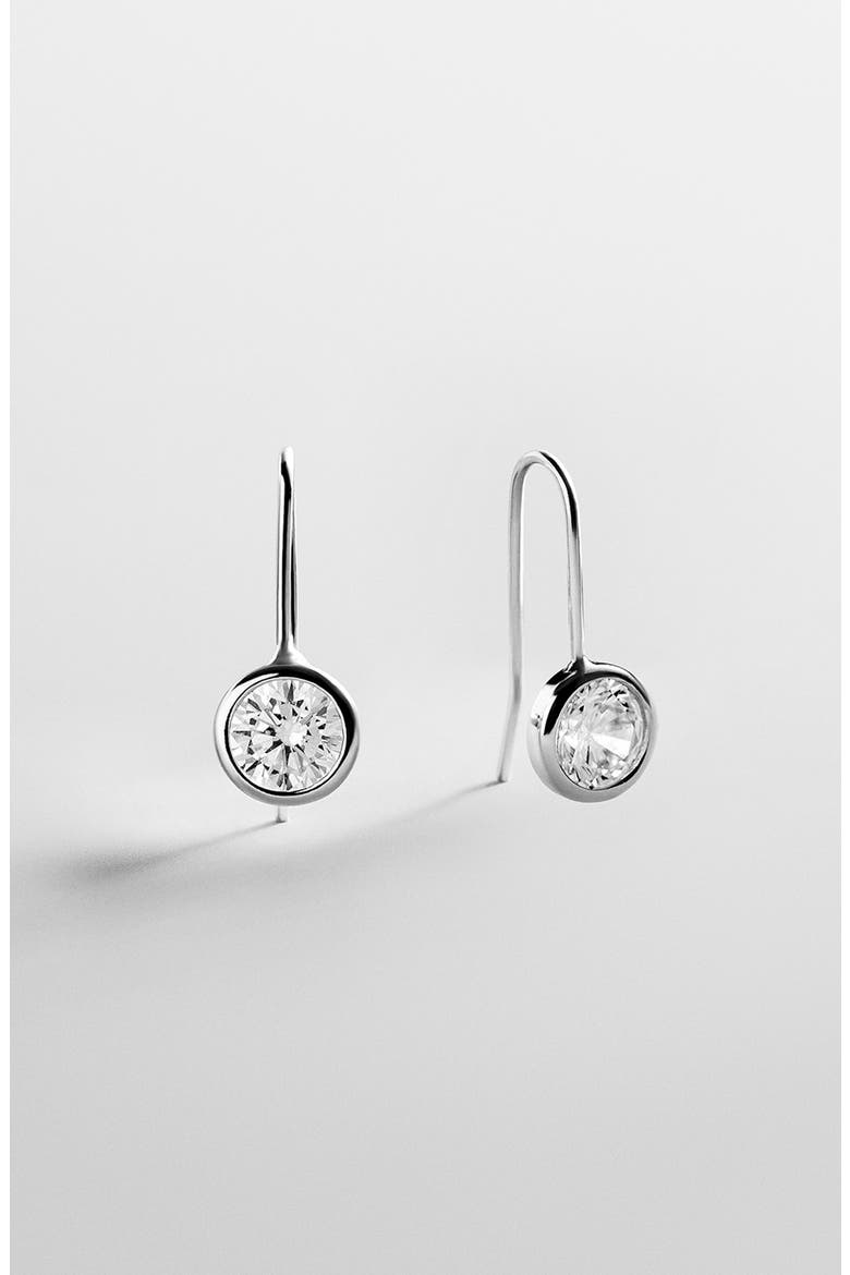 Mini Fallon Bezel Earrings, Alternate, color, SILVER