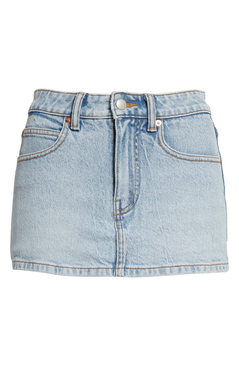 Alexander Wang Stretch Denim Skort, Alternate, color, Bleach