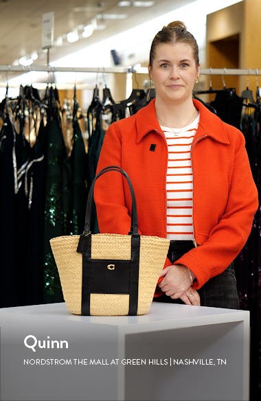 COACH Small Straw Pocket Tote | Nordstrom
