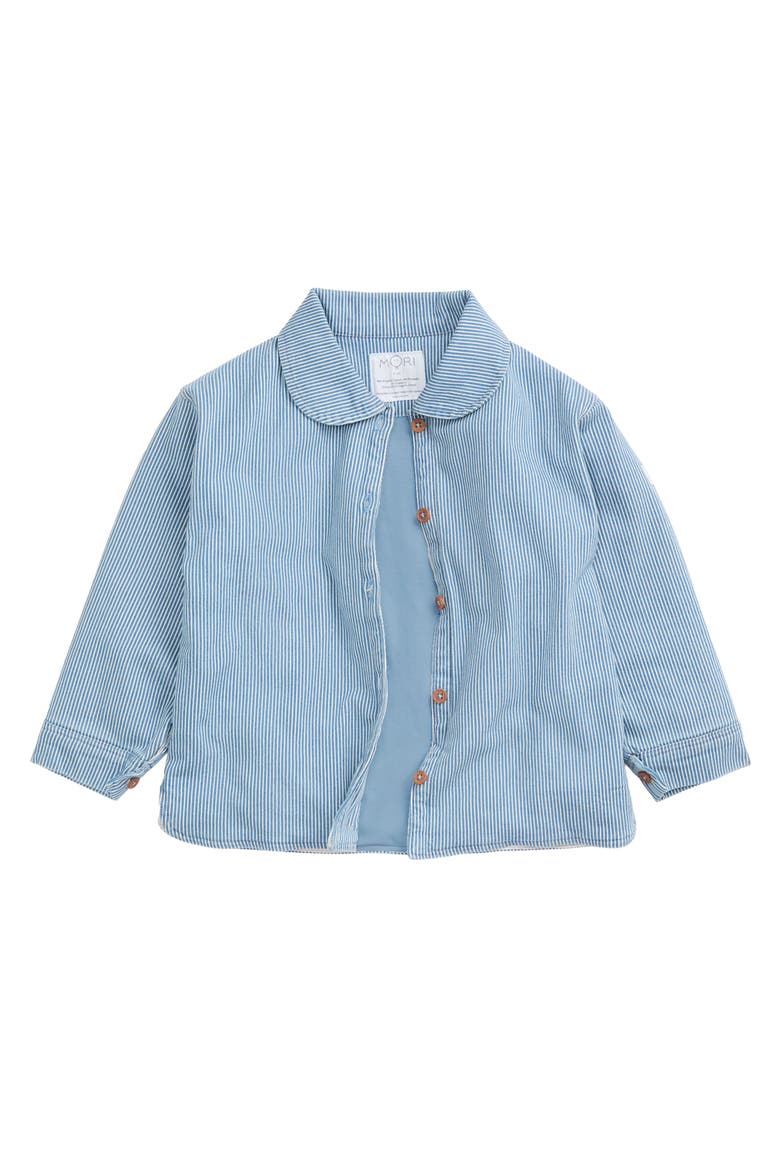 Denim Quilted Jacket, Alternate, color, Stripe Denim