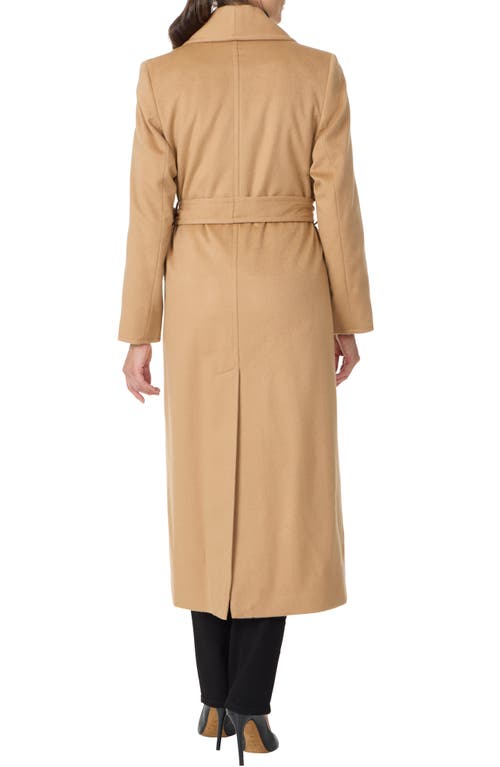 Sofia Cashmere Cashmere Wrap Coat In Brown