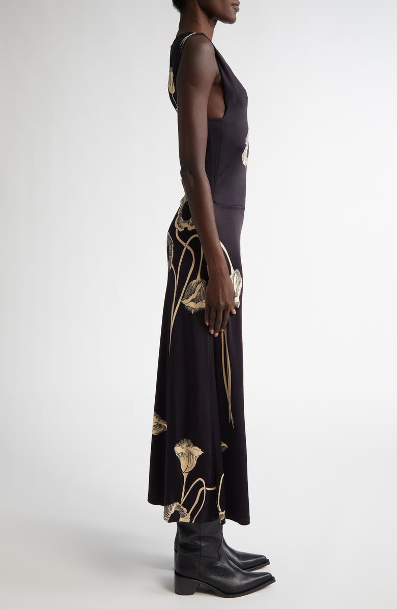 Johanna Ortiz Oriental Chronicles Slim Satin Maxi Dress, Alternate, color,