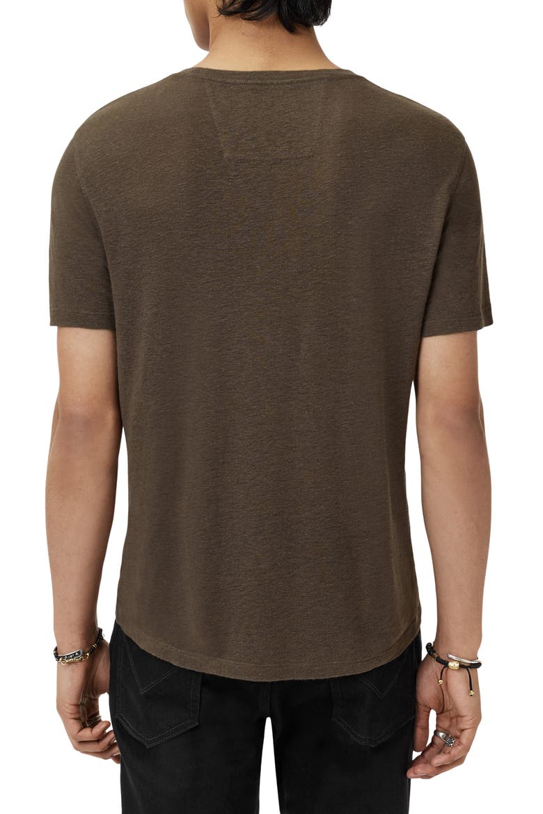 Peace Linen Blend T-Shirt, Alternate, color, TEAKWOOD