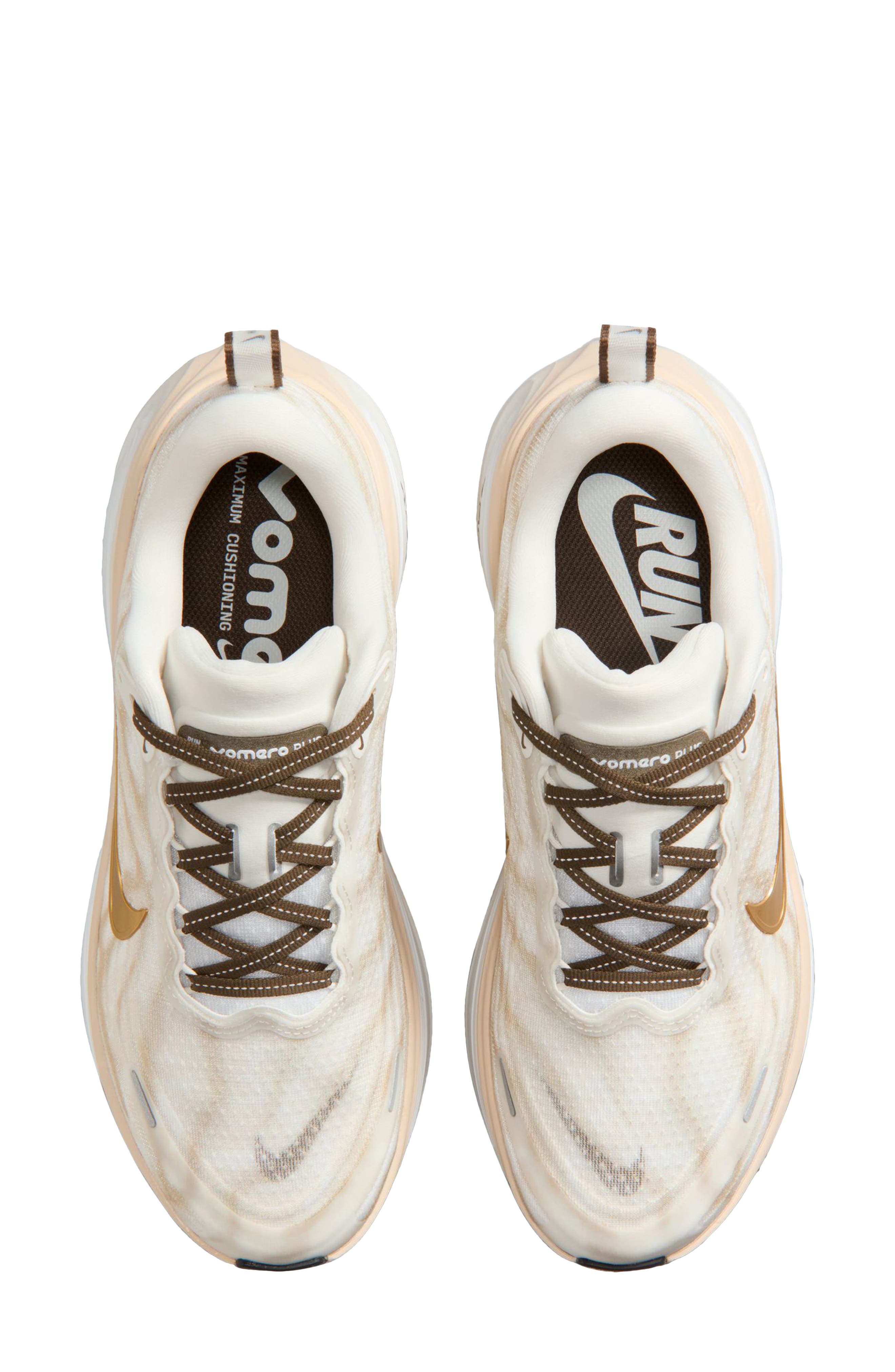 Nike Vomero Plus Running Shoe, Alternate, color, Summit White/Metallic Gold