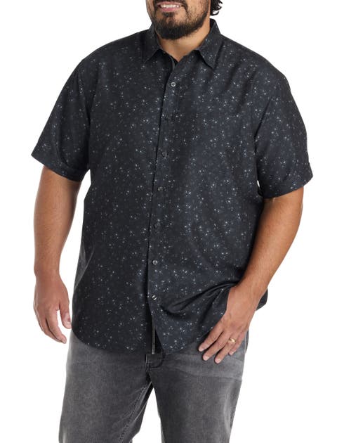 Big & Tall Microfiber Floral Sport Shirt