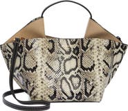Ree Projects Mini Ann Snakeskin Embossed Leather Tote