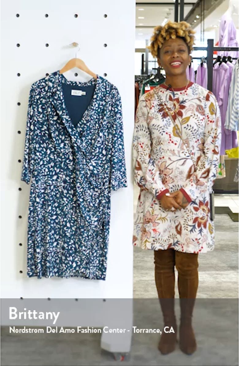 Floral Faux Wrap Dress, sales video thumbnail