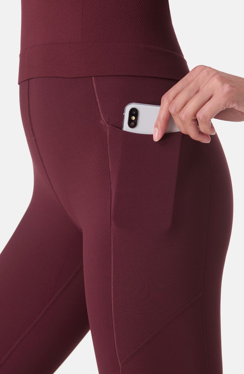 Sweaty Betty Power Pocket 7/8 Workout Leggings, Alternate, color, Garnet Red