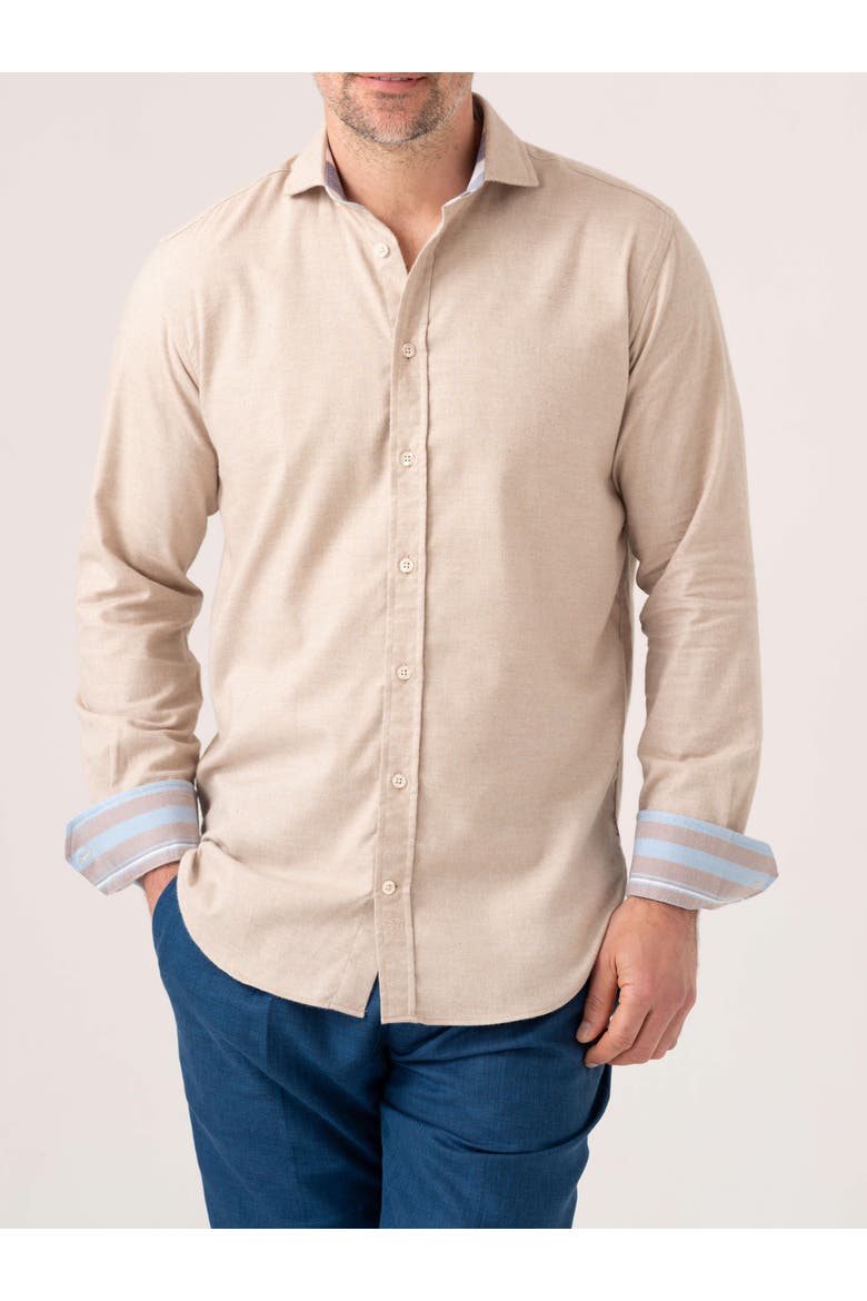 Cotton Cashmere Long Sleeve Shirt, Main, color, Sand