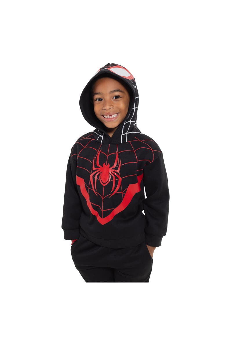 Spider-Man Cosplay Fleece Hoodie and Pants Set, Alternate, color, Miles Morales Black