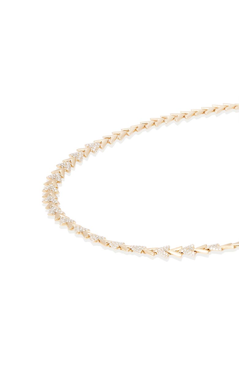 Campbell + Charlotte Spark Chevron Link Necklace, Alternate, color, Diamond-Gold