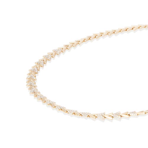 Campbell + Charlotte Spark Chevron Link Necklace In Gold