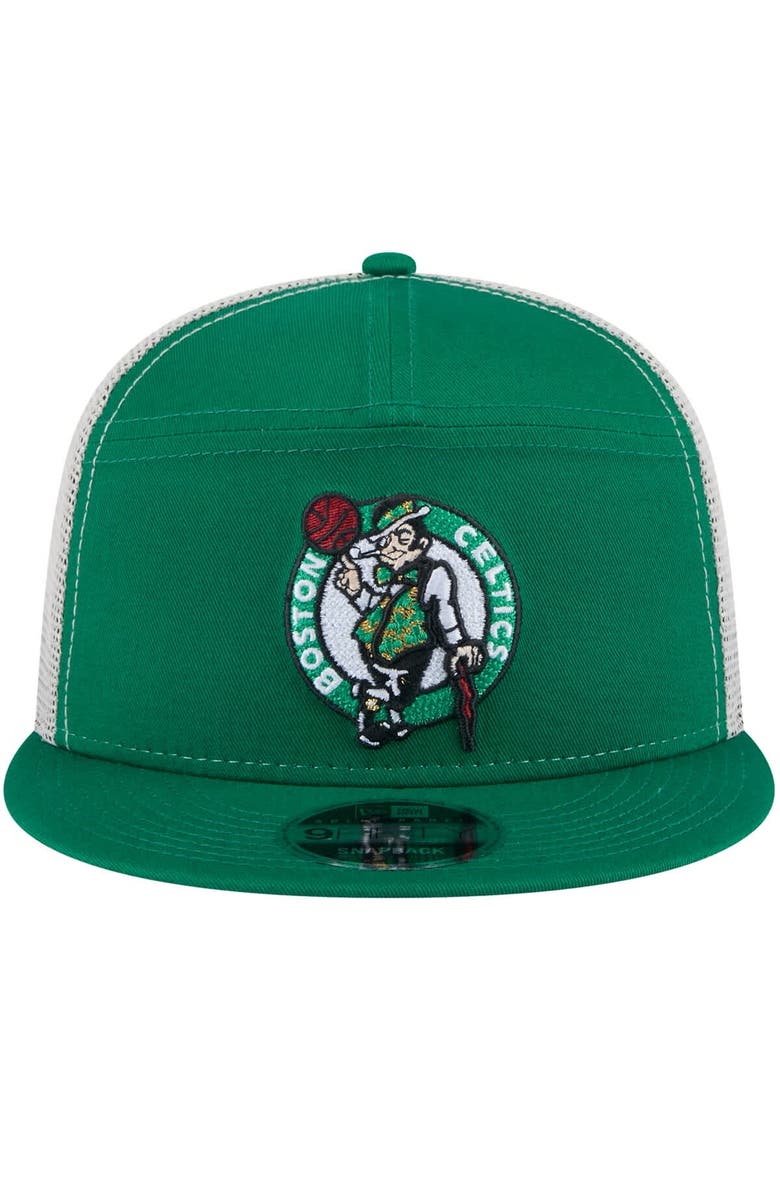 New Era Men's Boston Celtics  New Era Kelly Green Victory Grove Split Panel 9FIFTY Snapback Hat, Alternate, color, 