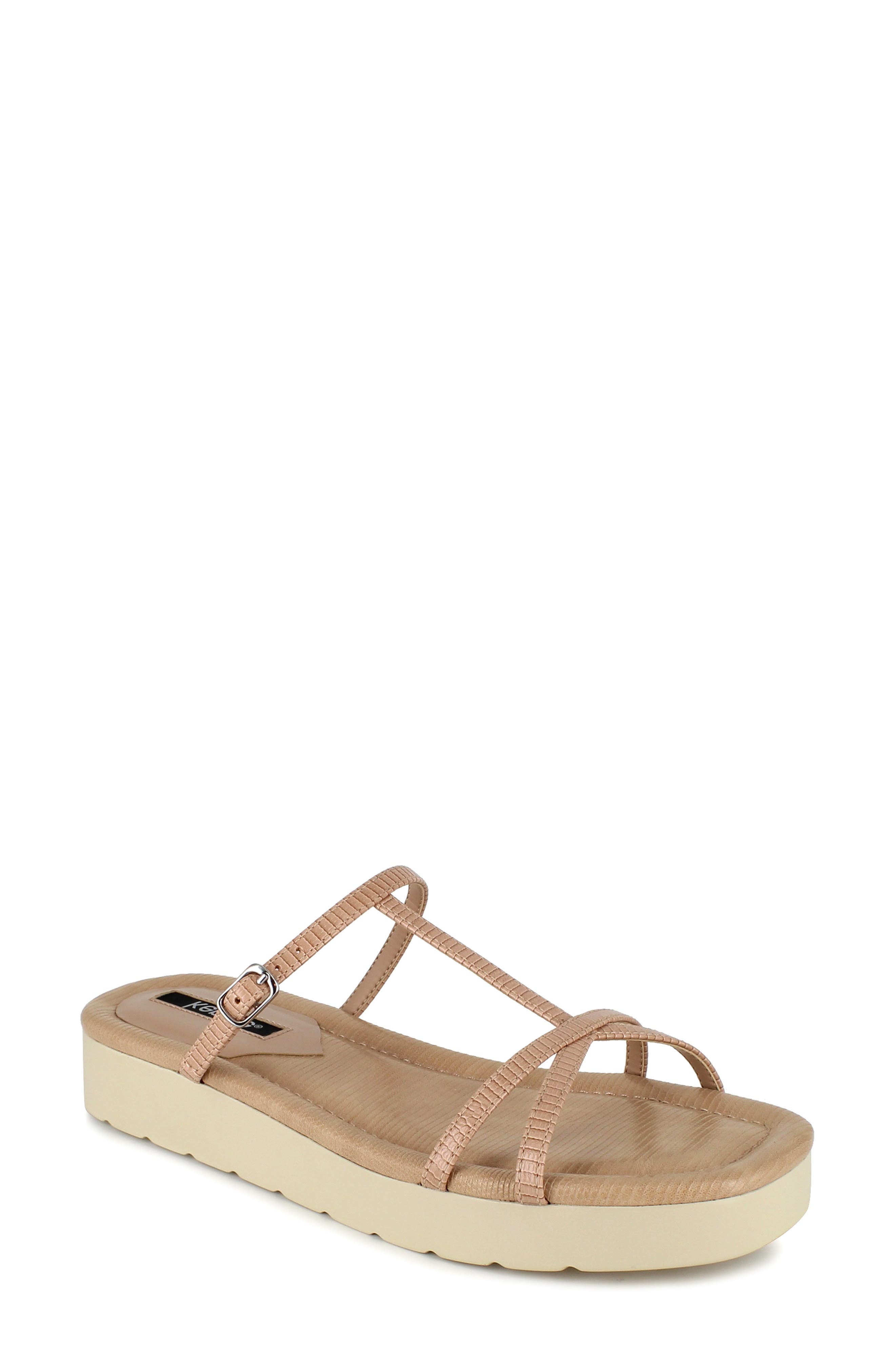 Dara Slide Sandal, Main, color, NUDE