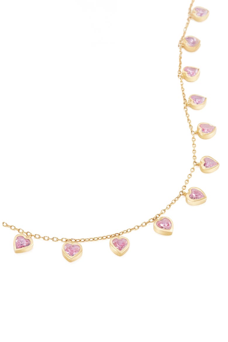 Cherie Heart Charm Bracelet, Alternate, color, PINK