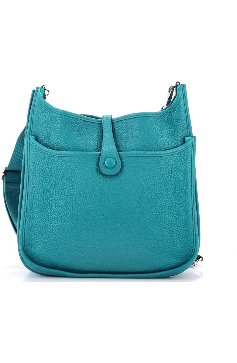 Pre-Owned Hermes Evelyne Bag Gen III Clemence PM, Alternate, color, Bleu Izmir
