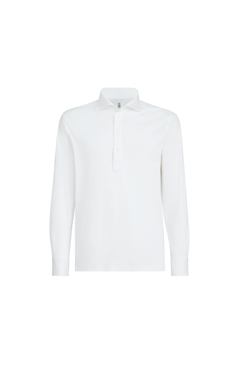 Polo with shirt collar