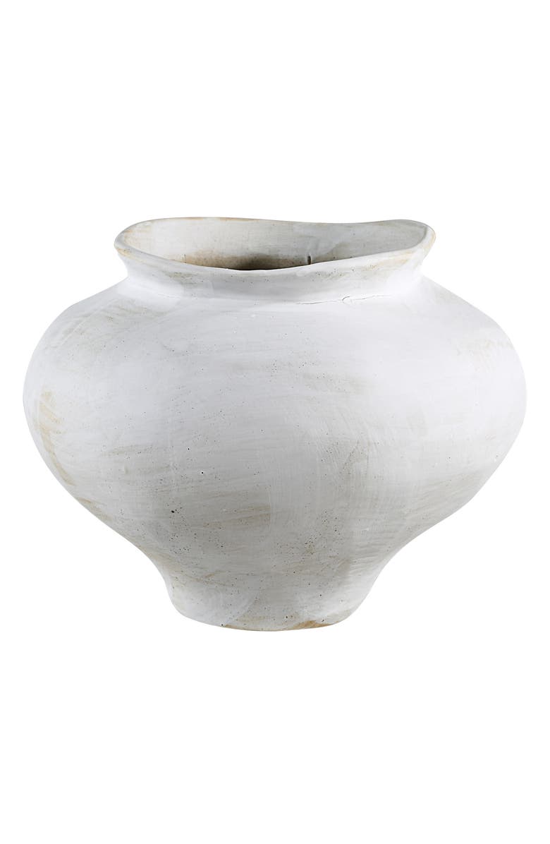 Renwil Terracotta Vase, Alternate, color, White