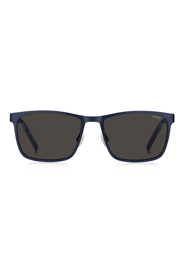 57mm Square Sunglasses, Alternate, color, MATTE BLUE