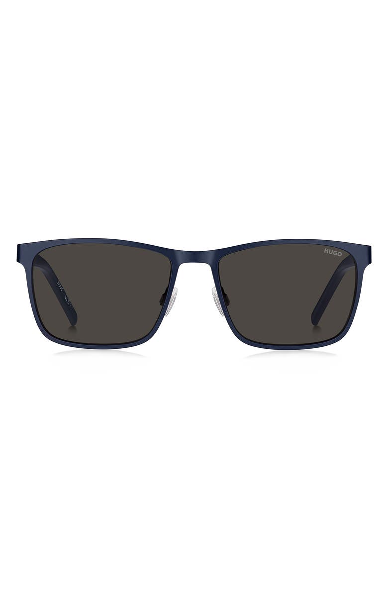 BOSS 57mm Square Sunglasses, Alternate, color, Matte Blue