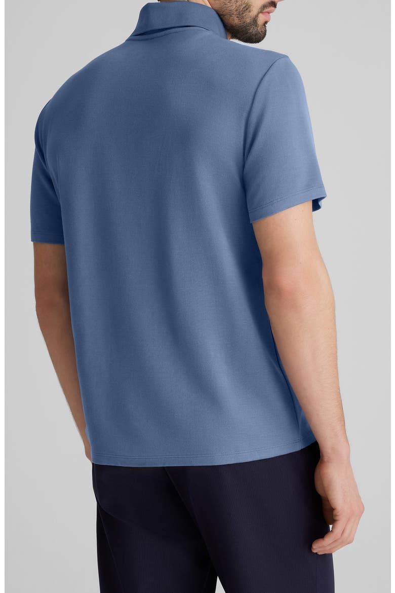 Modal Blend Piqué Polo, Alternate, color, VINTAGE INDIGO