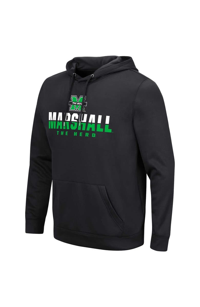 COLOSSEUM Men's Colosseum Black Marshall Thundering Herd Lantern Pullover Hoodie, Alternate, color, Black