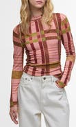 Barbour x Farm Rio Thalita Abstract Tartan Knit Top