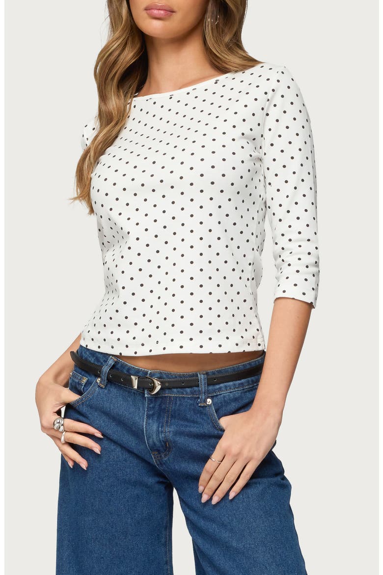 polka dot dress shirt womens Favorite Daughter Women's The Sunny Polka Dot Shirt - Espresso Polka Dot