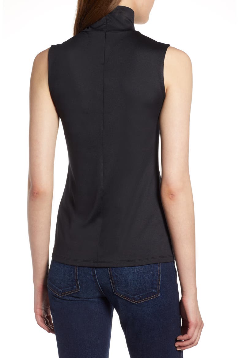 High Neck Top, Alternate, color, BLACK