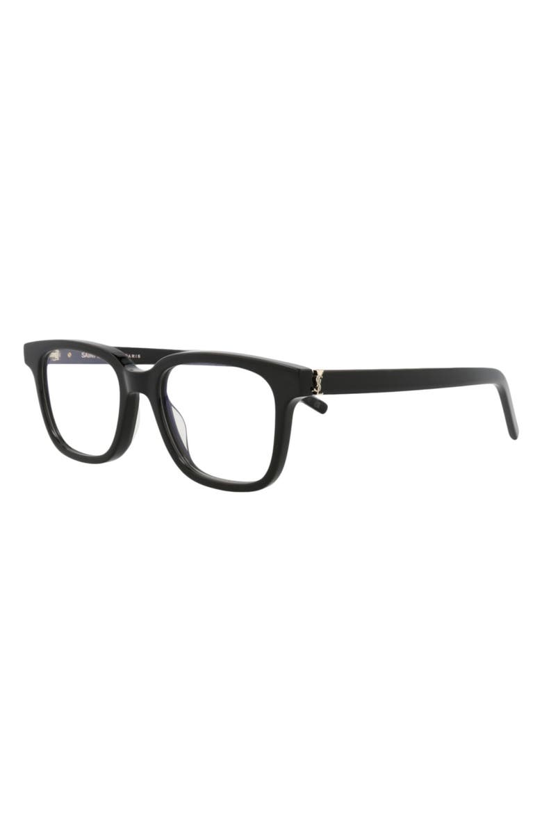Saint Laurent 48mm Rectangle Optical Frames, Alternate, color,