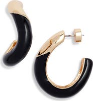 Nordstrom Enamel Sculpted Hoop Earrings