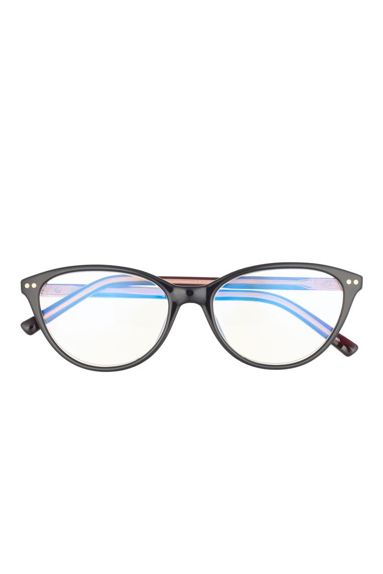 roanne 54mm cat eye reading glasses, Main, color, BLACK PINK