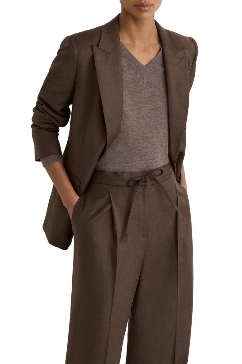 Derby Wide Leg Drawstring Trousers, Alternate, color, MOCHA BROWN