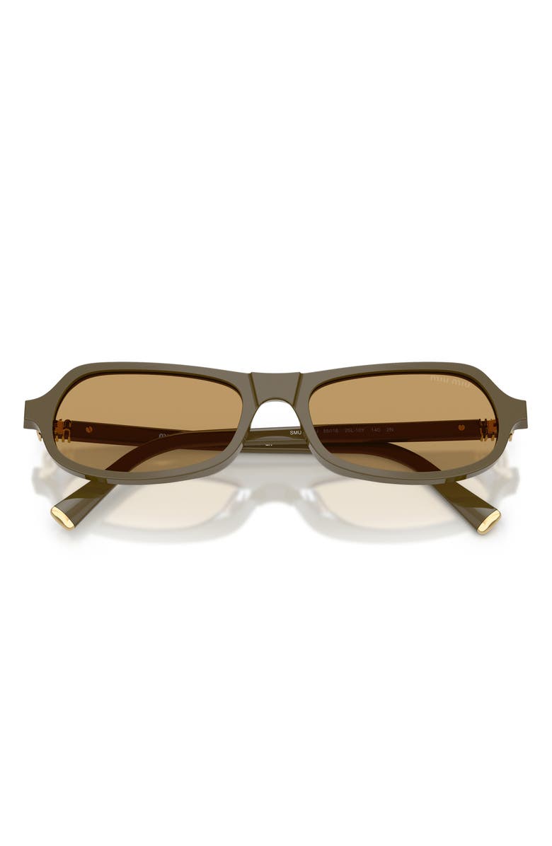 Miu Miu 55mm Irregular Sunglasses, Alternate, color, Green / Brown