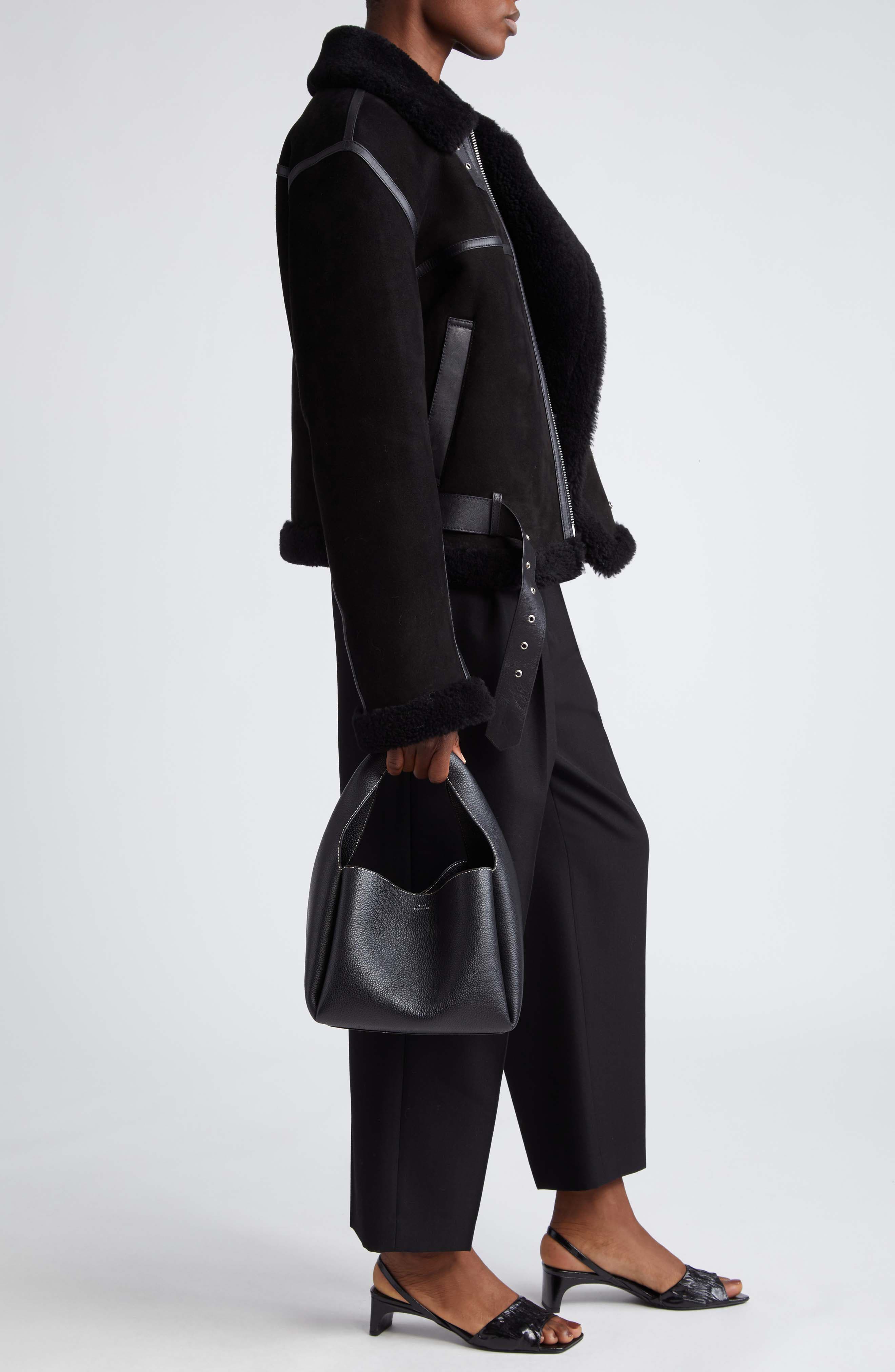 TOTEME Leather Bucket Bag, Alternate, color, 