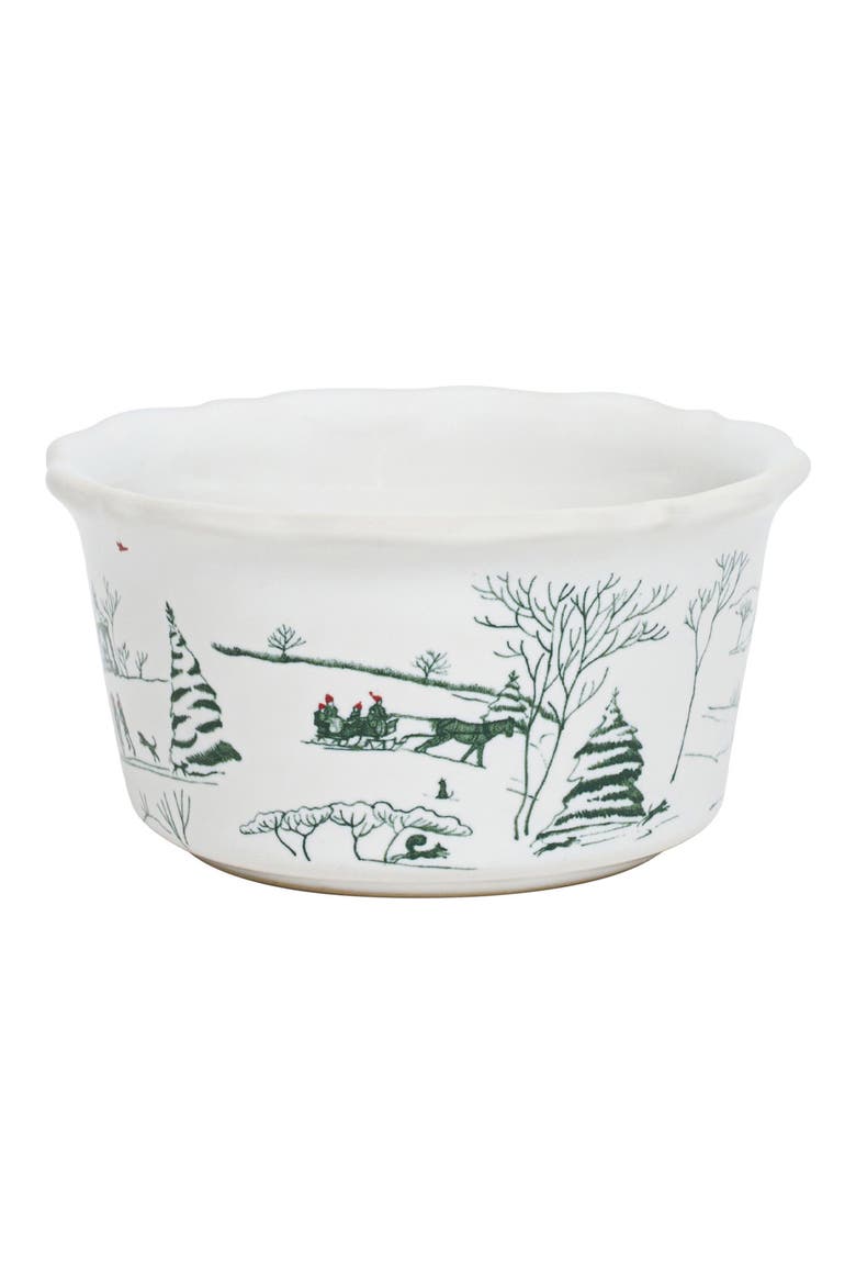 Country Estate Winter Frolic Bowl, Alternate, color, EVERGREEN