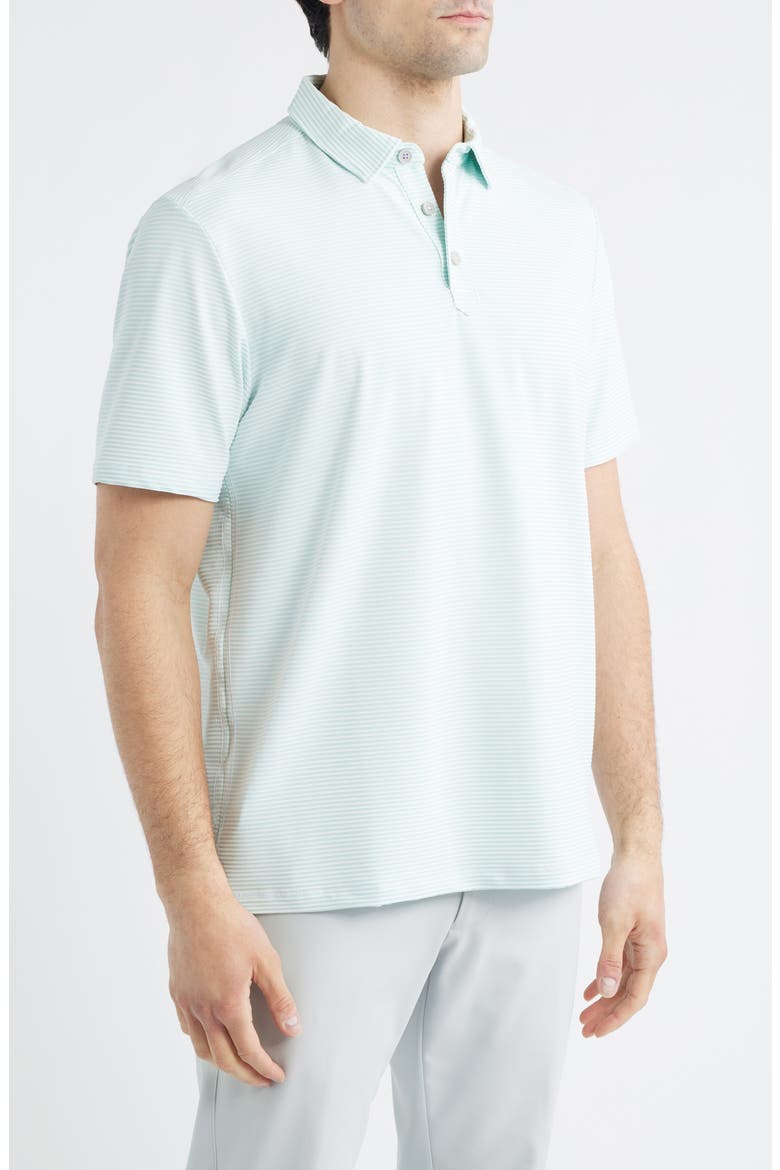 Catch The Wave Stripe IslandZone® Polo, Alternate, color, CLOUDLESS