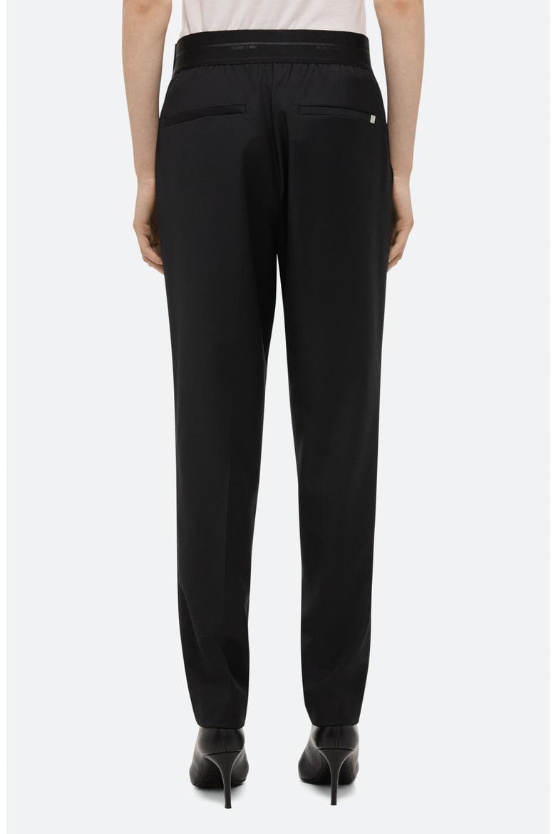 Tapered Wool Twill Straight Leg Pants, Alternate, color, BLACK