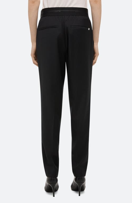Helmut Lang Tapered Wool Twill Straight Leg Pants In Black