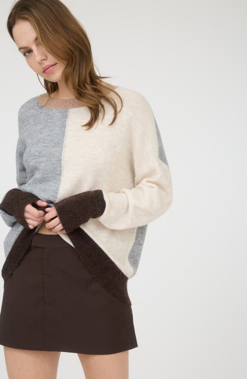 Blu Pepper Two-tone Sweater In Multi