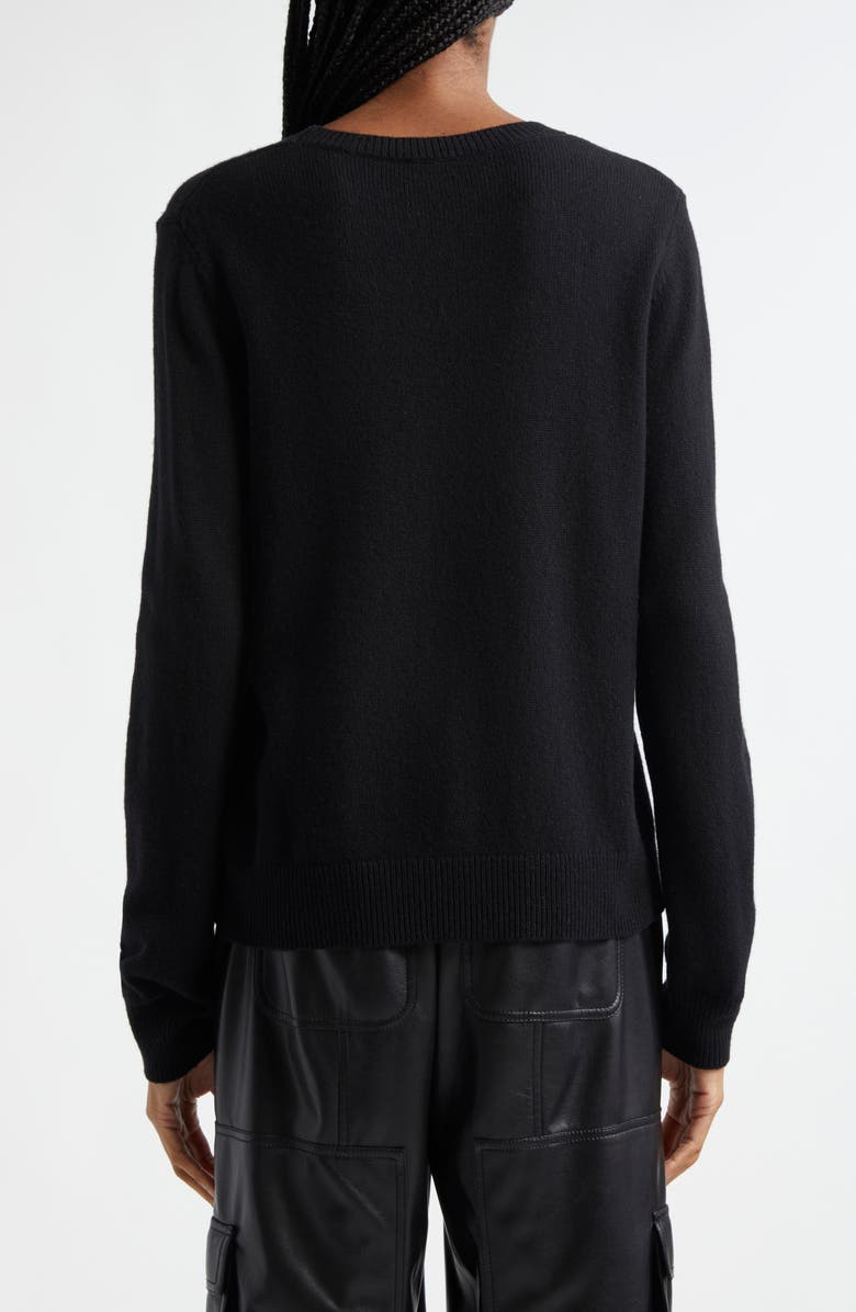 Cinq à Sept Paris New York Wool Blend Graphic Sweater, Alternate, color, Black/ Ivory