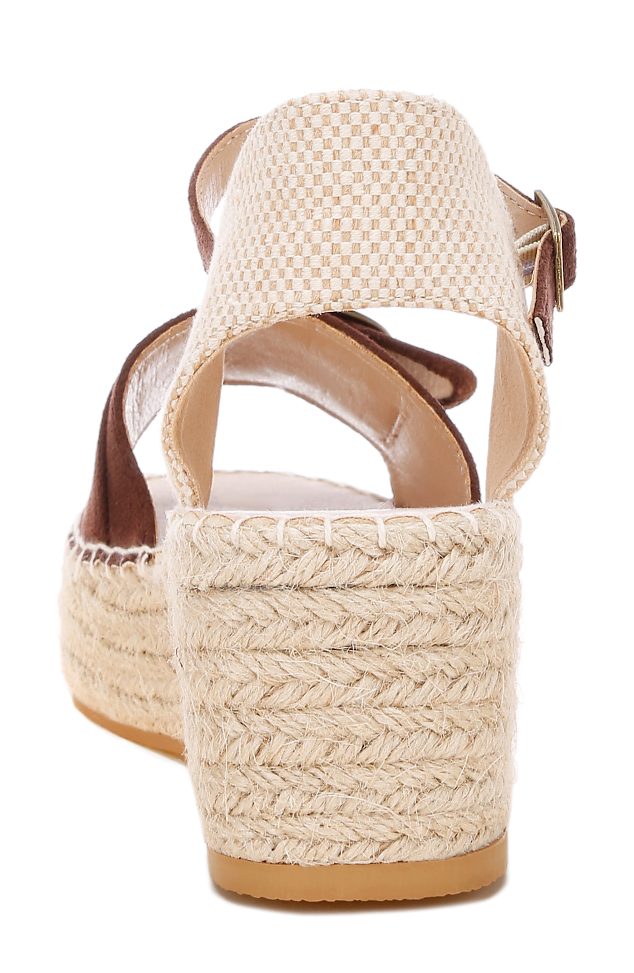 LONDON RAG Amilta Platform Wedge Espadrille Sandal, Alternate, color, Brown
