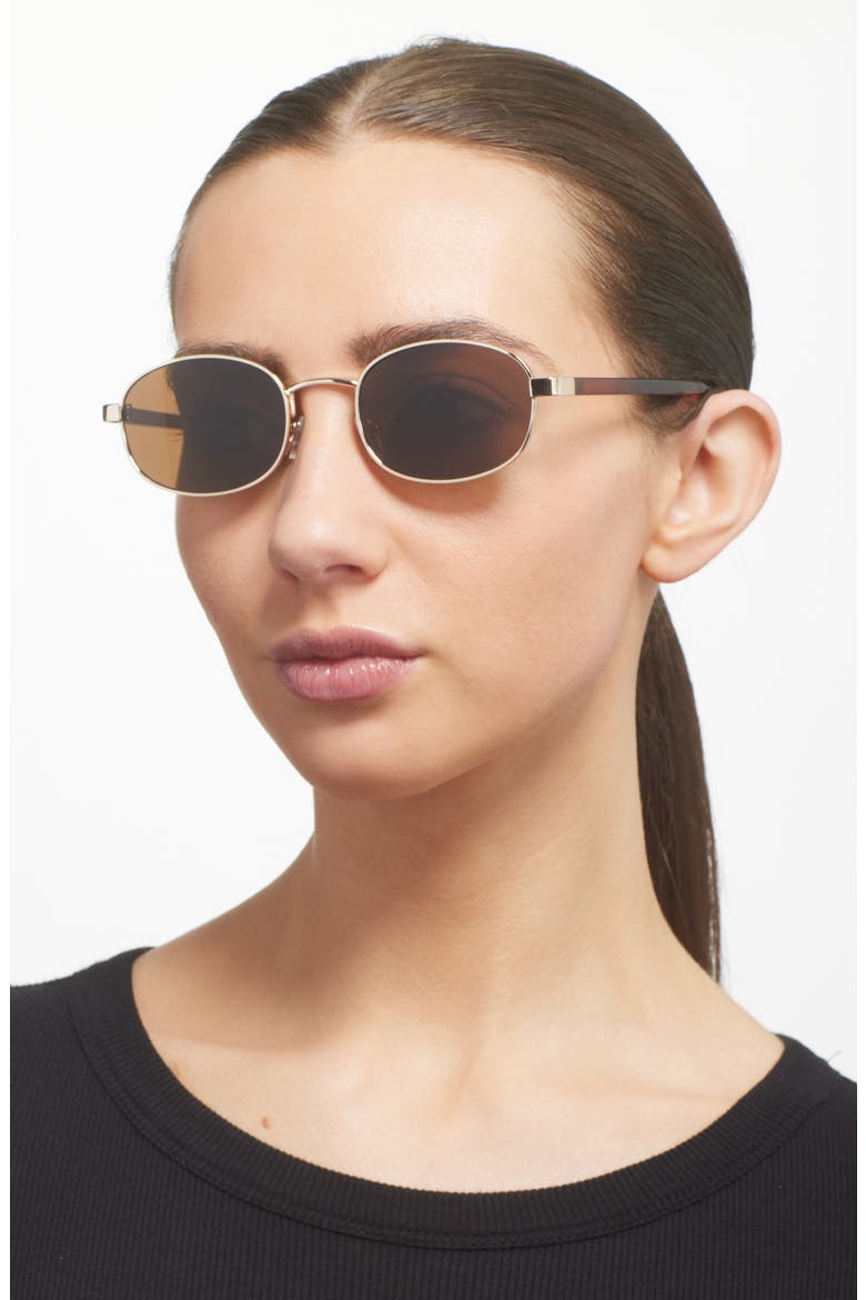Round Sunglasses, Alternate, color, GOLD
