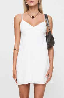 Lunya Lace Trim Recycled Cotton Minidress
