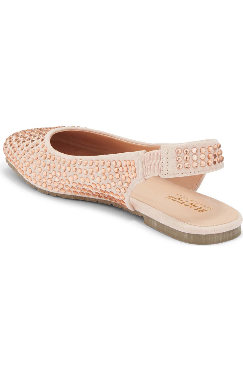 Reaction Kenneth Cole Esme Rhinestone Embellished Slingback Flat, Alternate, color, Blush Microsuede