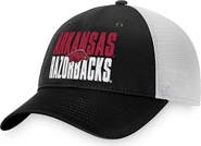 TOP OF THE WORLD Men's Top of the World Black/White Arkansas Razorbacks Stockpile Trucker Snapback Hat