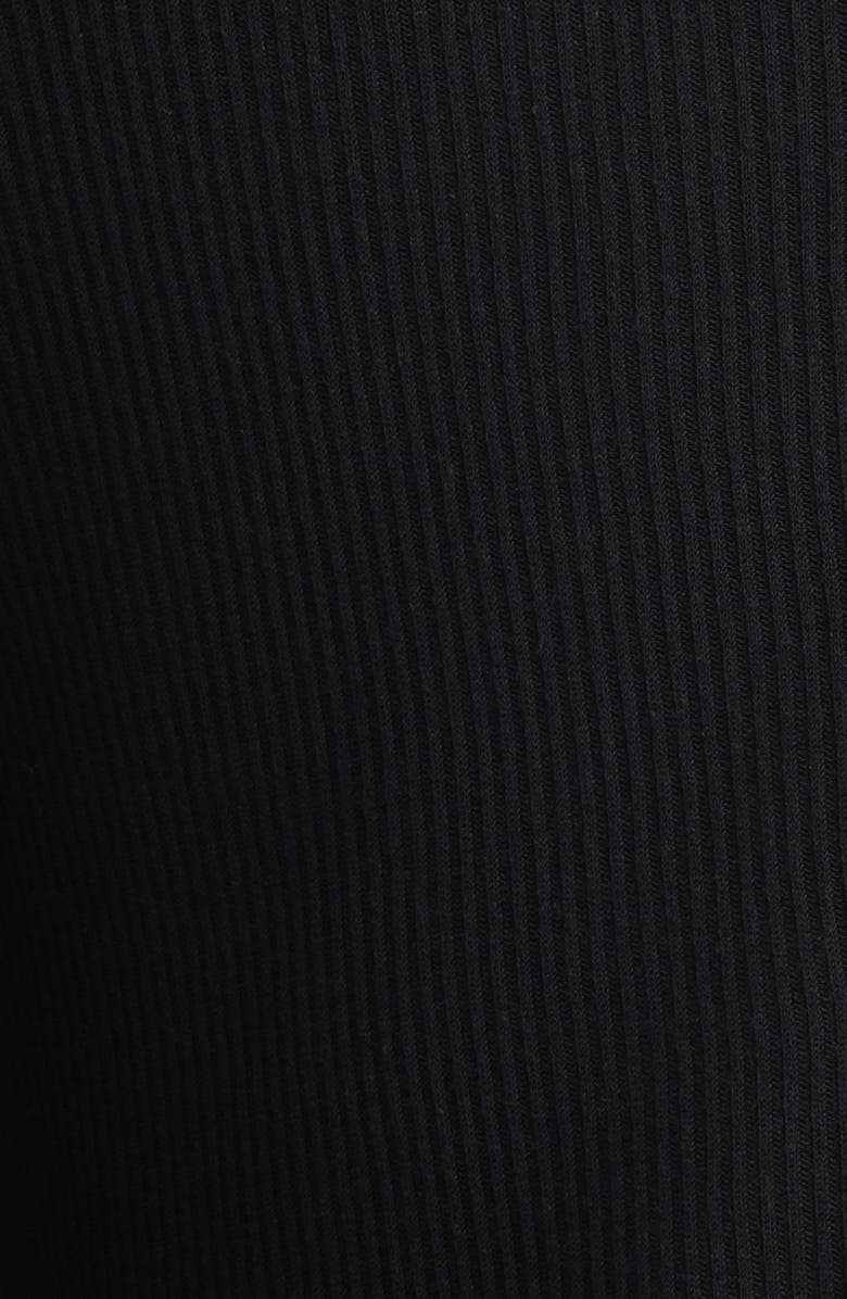 Rick Owens Rib Long Sleeve T-Shirt, Alternate, color, Black