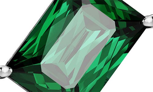 Swarovski Mesmera Mixed Cut Drop Earrings In Green